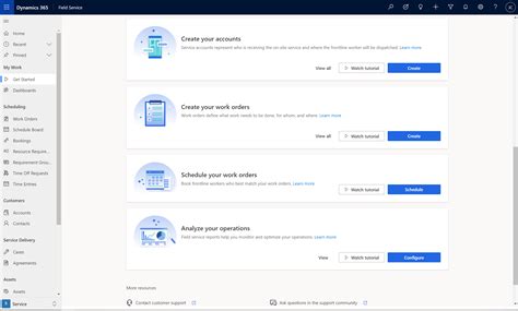 Get started with Dynamics 365 Field Service .